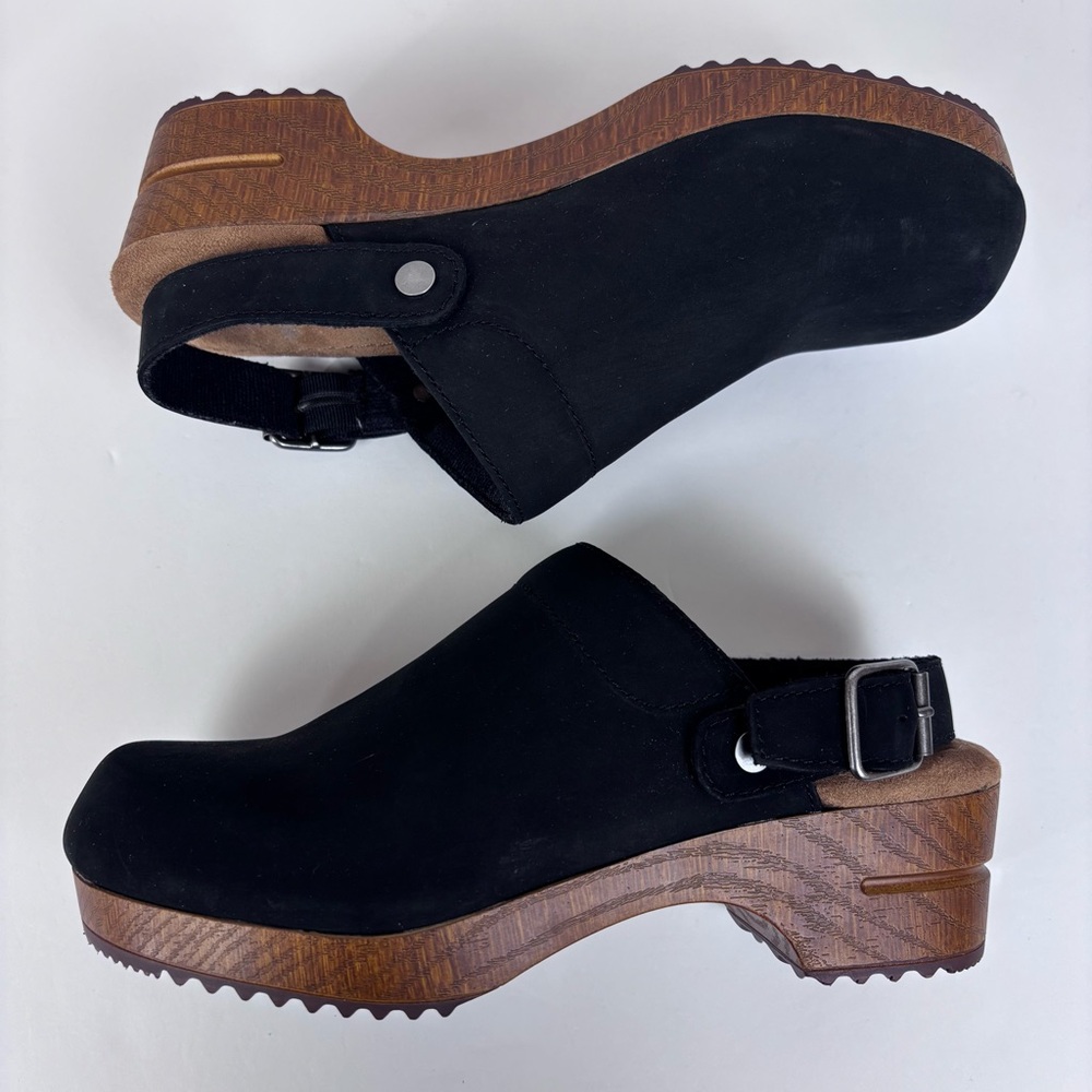 White Mountain Being Leather Platform Slingback Clogs Mules Adjustable Strap 7.5 - Picture 10 of 16